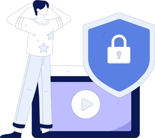 Código seguro con seguridad Shield  Ilustración