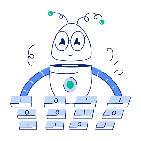 Coding Bot  Illustration