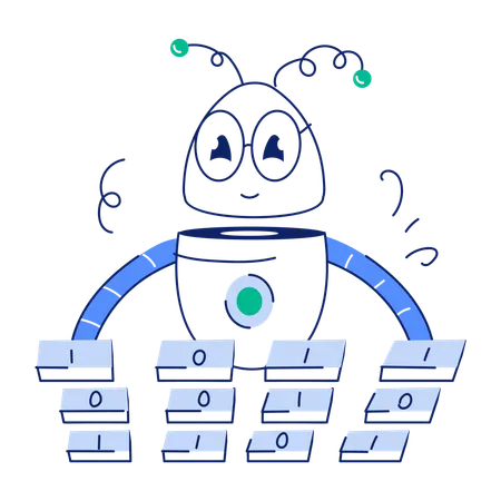 Coding Bot  Illustration