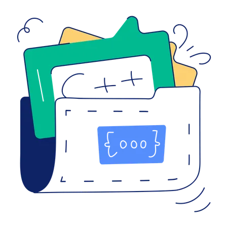 Coding Folder  Illustration