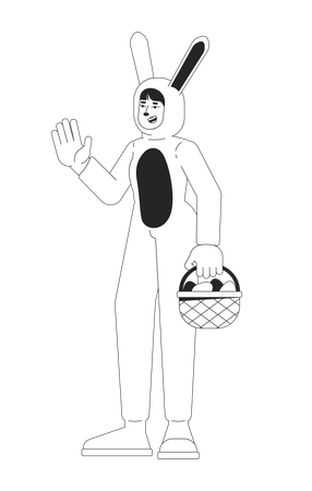 Coelho mascote feminino  Ilustração