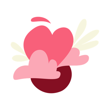 Coeur romantique  Illustration