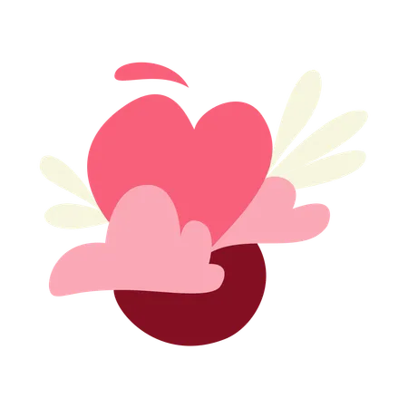 Coeur romantique  Illustration