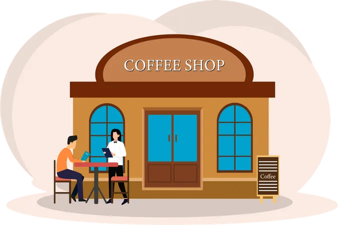 Coffee Bar  Illustration