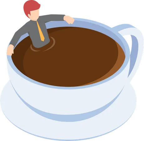 Coffee break at office  Illustration