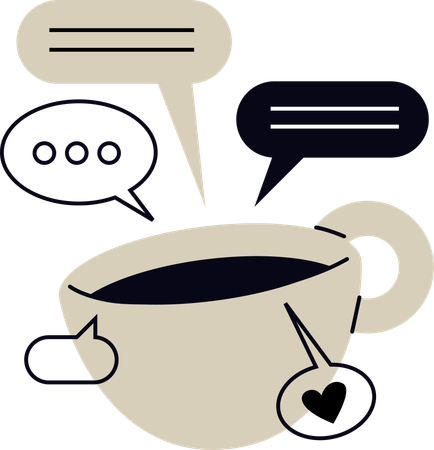 Coffee Break with conversation  Illustration