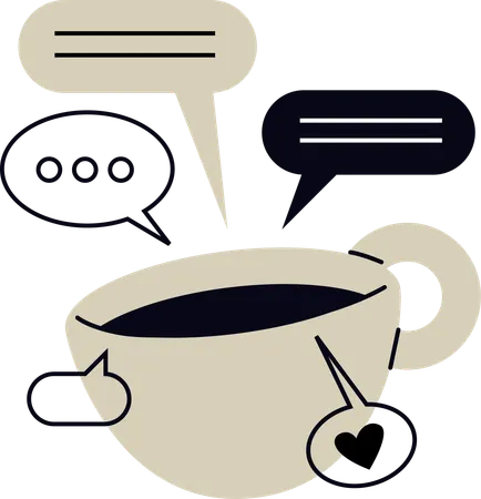 Coffee Break with conversation  Illustration