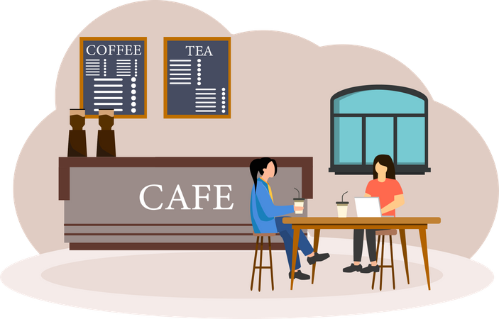 Coffee cafe store  Illustration