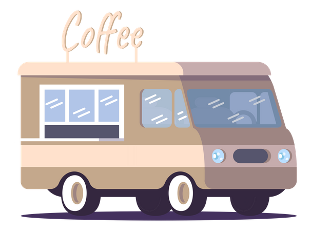 Coffee Cafe Vehicle  Illustration