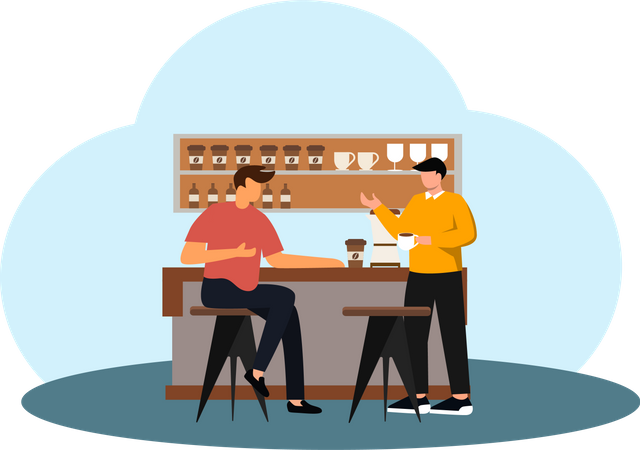 Coffee Counter  Illustration