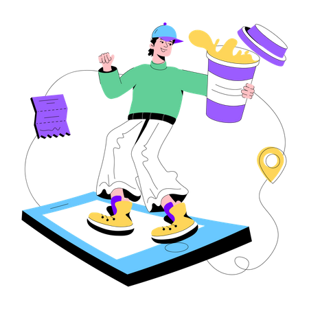 Coffee Delivery  Illustration