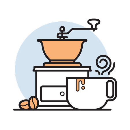 Coffee Grinder Illustration