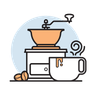 illustration for coffee grinder