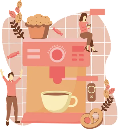 Coffee Machine Illustration