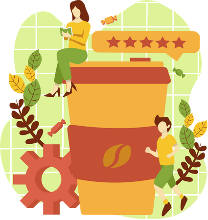 Coffee Rating  Illustration