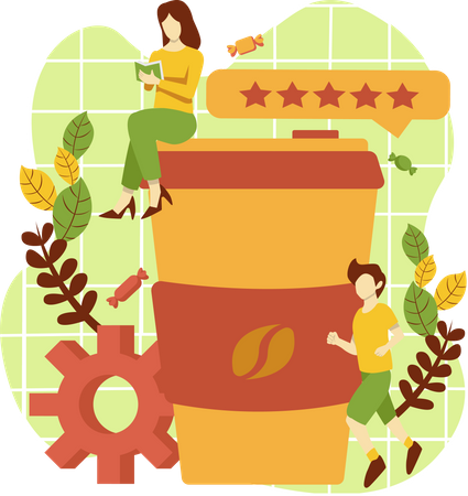 Coffee Rating  Illustration