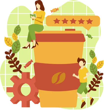 Coffee Rating  Illustration