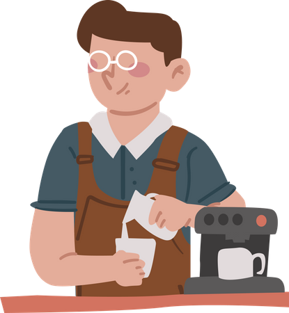 Coffee Seller Illustration