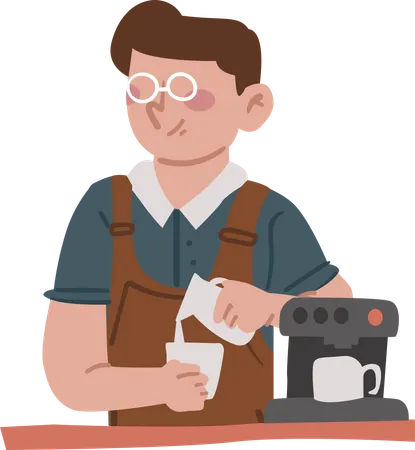 Coffee Seller Illustration