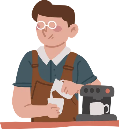 Coffee Seller  Illustration