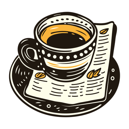 Coffee Serving  Illustration