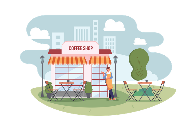 Coffee shop  Illustration