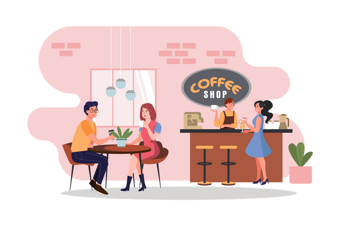 Coffee shop  Illustration