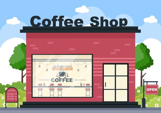 Coffee store Illustration