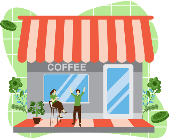 Coffee Store  Illustration