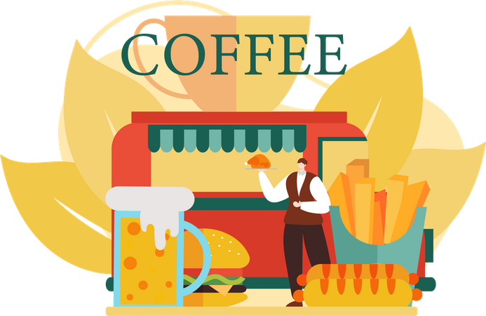Coffee Store  Illustration