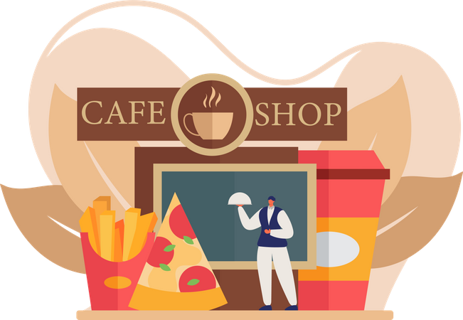 Coffee Store  Illustration