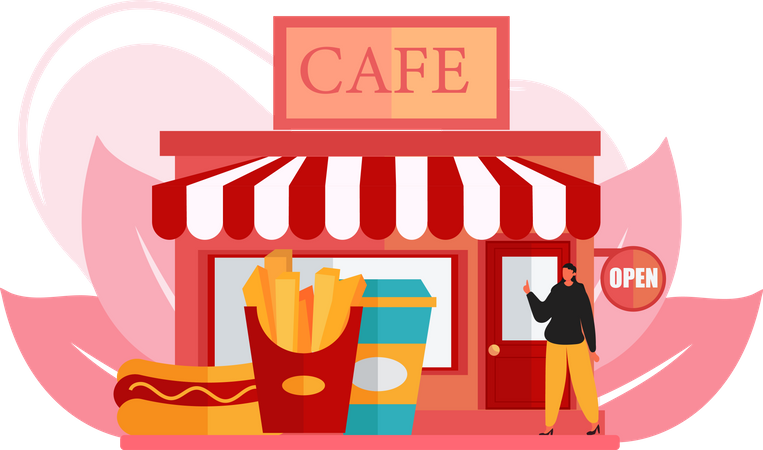 Coffee Store  Illustration