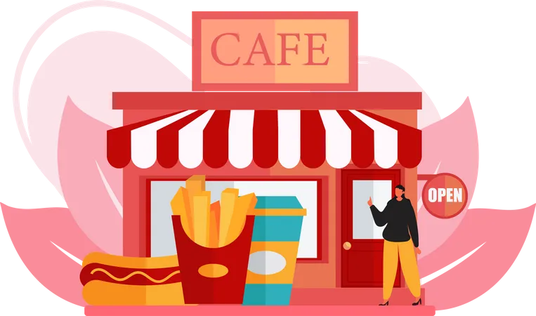 Coffee Store  Illustration