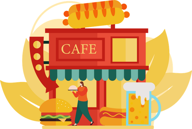 Coffee Store  Illustration