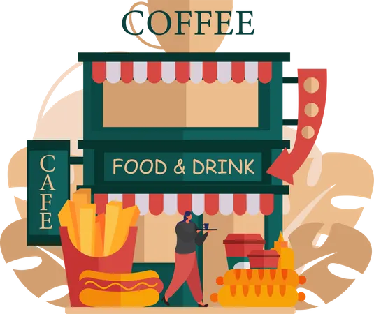 Coffee Store  Illustration