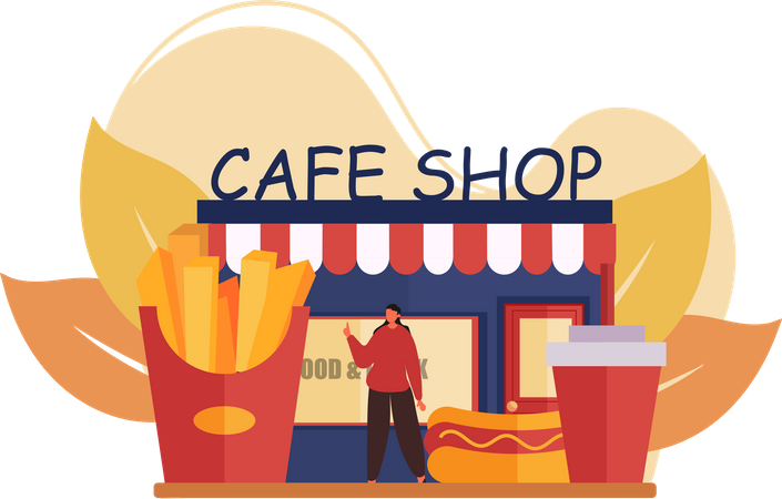 Coffee Store  Illustration