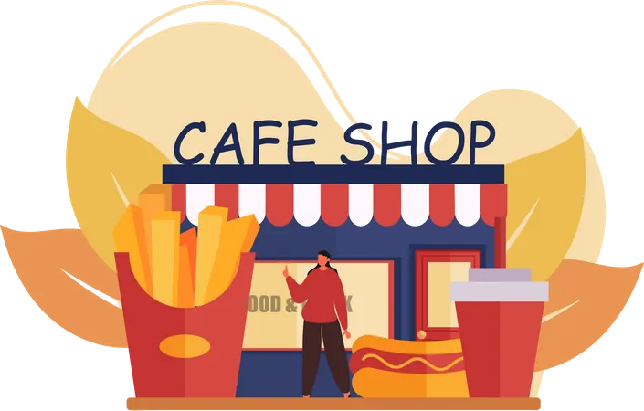 Coffee Store  Illustration