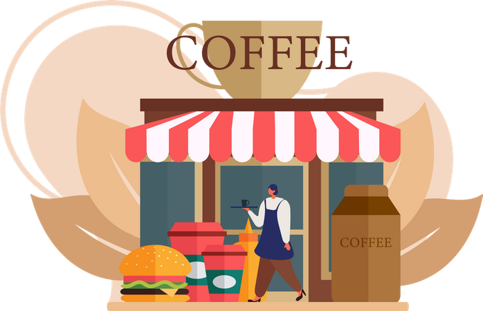 Coffee Store  Illustration