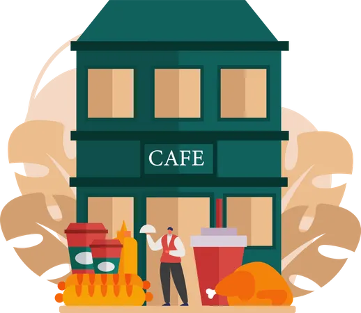 Coffee Store  Illustration