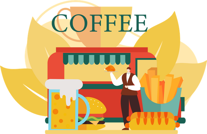 Coffee Store  Illustration