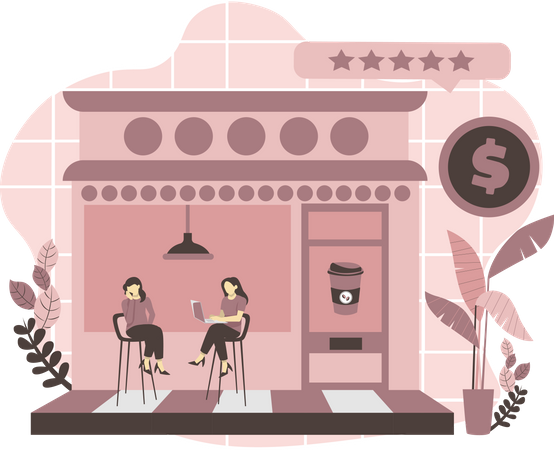 Coffee Store  Illustration