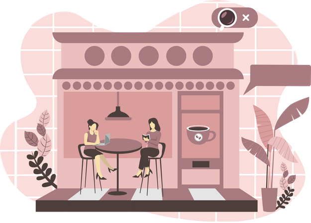 Coffee Storefront  Illustration