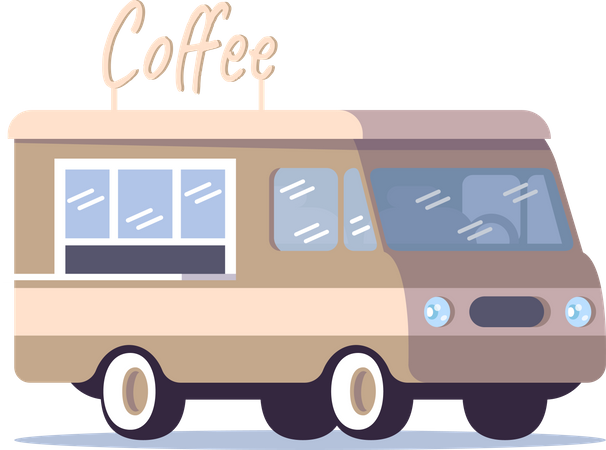 Coffee street truck  Illustration