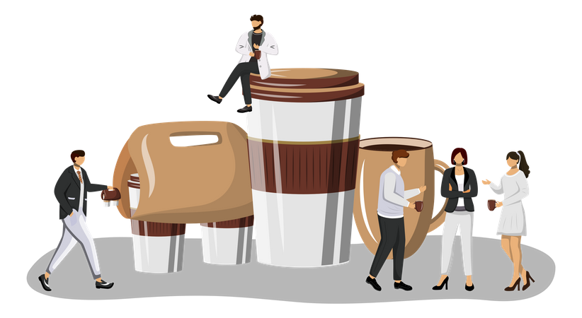 Coffee take out Illustration