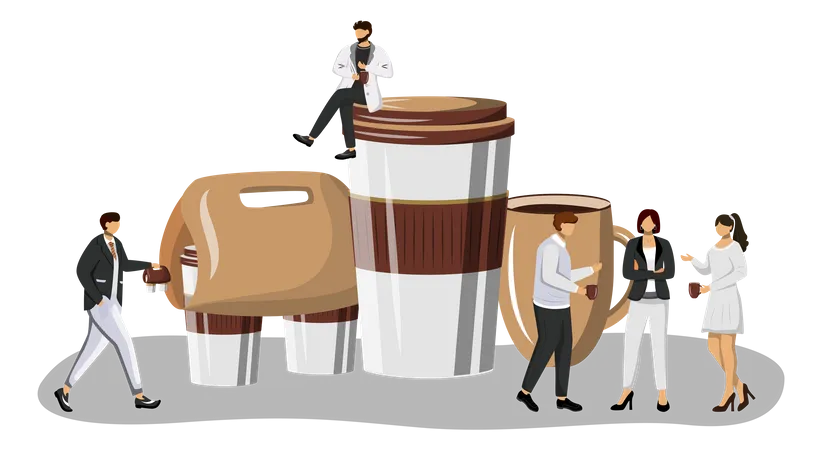 Coffee take out Illustration