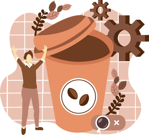 Coffee Takeaway  Illustration