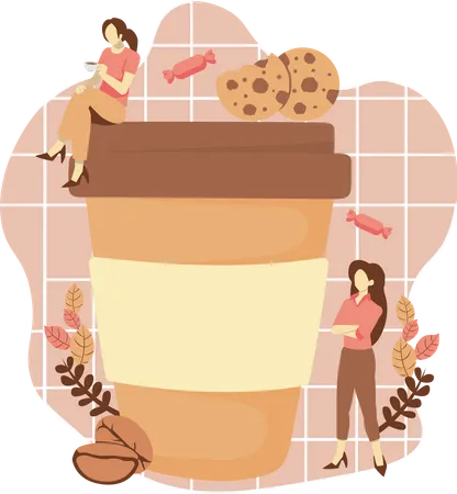 Coffee Takeaway  Illustration