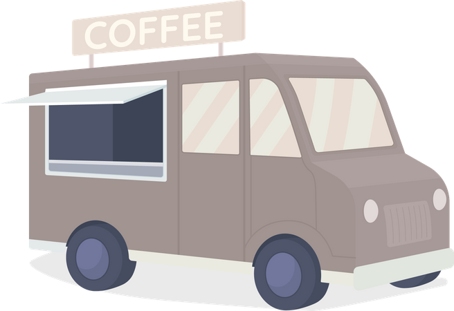 Coffee truck Illustration