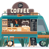 free coffee truck illustrations