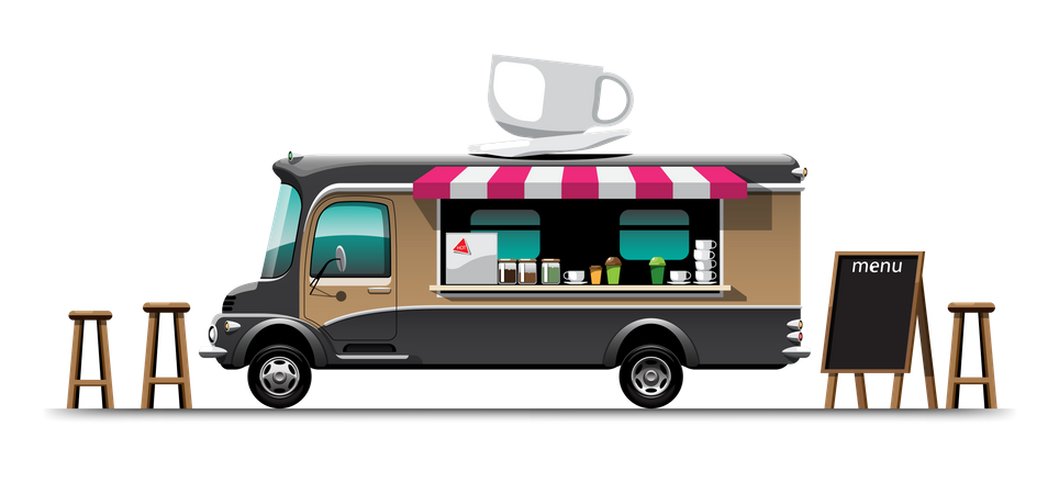 Coffee Truck Illustration